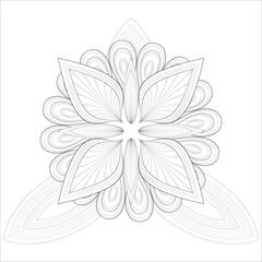 Perfect coloring book of pleasing doodle flowers for holidays at home