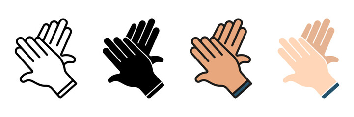 Fototapeta premium Gloves icon. sign for mobile concept and web design. vector illustration