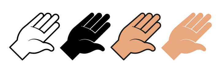 Hand icon. sign for mobile concept and web design. vector illustration