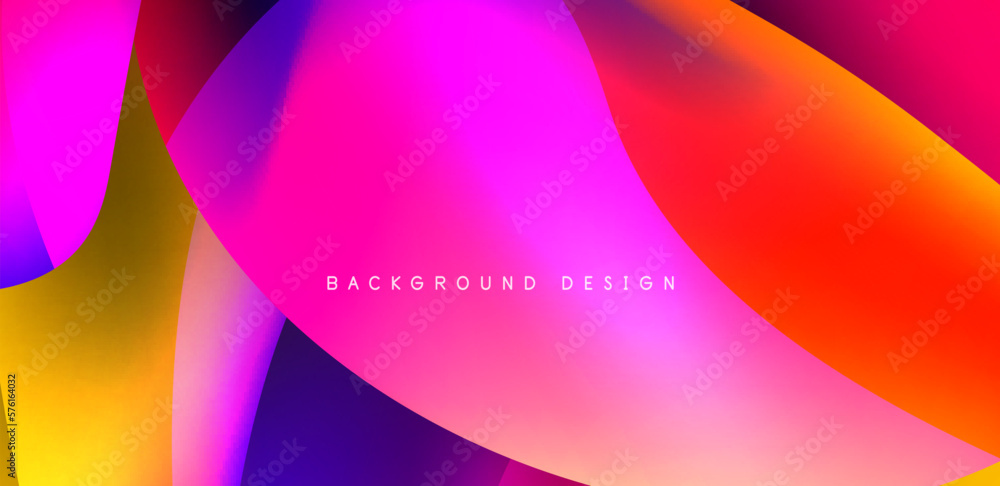 Poster fluid color liquid 3d elements abstract background
