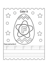 Ester egg activity worksheet &coloring book for kids