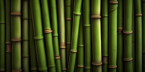 Obraz premium Bamboo texture, Natural bamboo seamless wall pattern