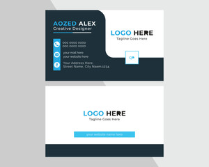creative business card template,Vector illustration Modern and simple business card design,Minimal Business Card Layout,Personal visiting card with company logo. Vector illustration. Station