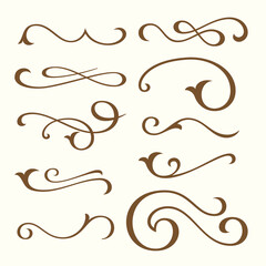 set of swash ornamental