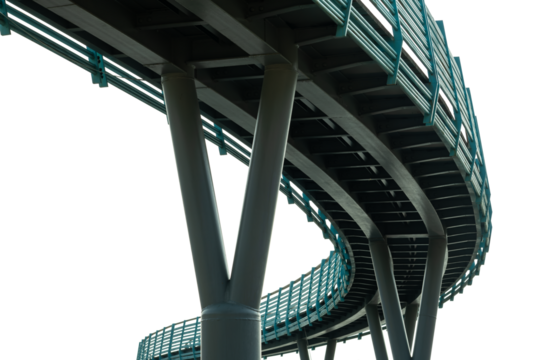 sky walk way isolated on transparent background