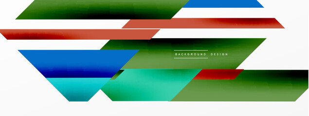 Minimal geometric abstract background. Dynamic 3d lines composition. Trendy techno business template for wallpaper, banner, background or landing