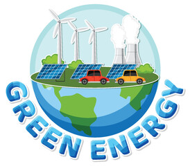 Alternative green energy vector concept