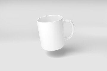 white cup isolated on white