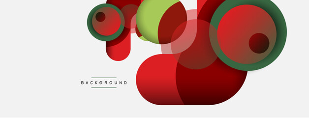 Creative geometric wallpaper. Minimal abstract background. Circles composition vector illustration for wallpaper banner background or landing page