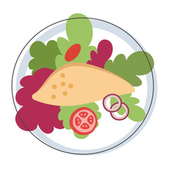 vegetable salad plate