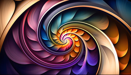 Colorful abstract vortex Spiral background