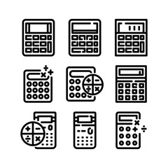 calculator icon or logo isolated sign symbol vector illustration - high quality black style vector icons
