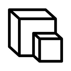 cube icon or logo isolated sign symbol vector illustration - high quality black style vector icons
