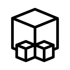 cube icon or logo isolated sign symbol vector illustration - high quality black style vector icons
