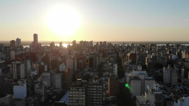 Amanecer atardecer en Rosario Santa Fe Argentina y r&iacute;o Paran&aacute;