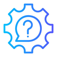 customer question gradient icon