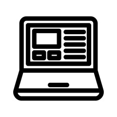 laptop icon or logo isolated sign symbol vector illustration - high quality black style vector icons
