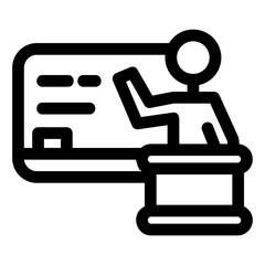 lecture icon or logo isolated sign symbol vector illustration - high quality black style vector icons

