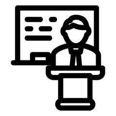 lecture icon or logo isolated sign symbol vector illustration - high quality black style vector icons
