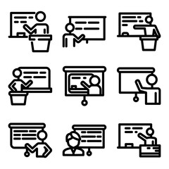 lecture icon or logo isolated sign symbol vector illustration - high quality black style vector icons
