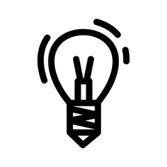 Fototapeta premium light bulb icon or logo isolated sign symbol vector illustration - high quality black style vector icons 