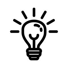 light bulb icon or logo isolated sign symbol vector illustration - high quality black style vector icons

