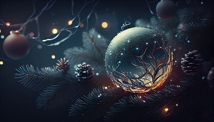 christmast background illustration. generative Ai