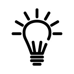 light bulb icon or logo isolated sign symbol vector illustration - high quality black style vector icons
