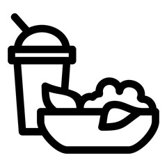 lunch icon or logo isolated sign symbol vector illustration - high quality black style vector icons
