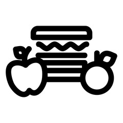 lunch icon or logo isolated sign symbol vector illustration - high quality black style vector icons
