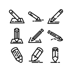 pencil icon or logo isolated sign symbol vector illustration - high quality black style vector icons
