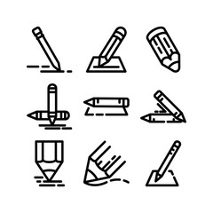pencil icon or logo isolated sign symbol vector illustration - high quality black style vector icons
