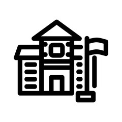 school icon or logo isolated sign symbol vector illustration - high quality black style vector icons
