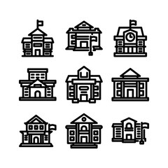 school icon or logo isolated sign symbol vector illustration - high quality black style vector icons
