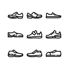 shoes icon or logo isolated sign symbol vector illustration - high quality black style vector icons
