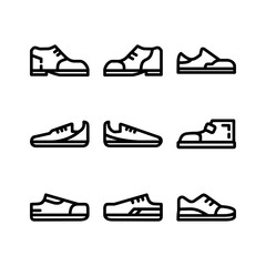 shoes icon or logo isolated sign symbol vector illustration - high quality black style vector icons
