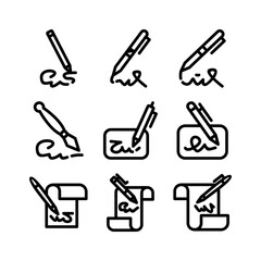 signature icon or logo isolated sign symbol vector illustration - high quality black style vector icons
