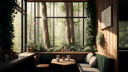 Serene Forest Cafe, Nature's Coffee Shop