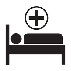 Obraz premium Bed, stretcher, hospital icon