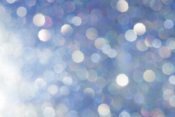 Obraz premium Multi color blue defocused bokeh lights background