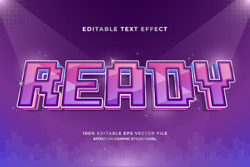 decorative editable pixel ready text effect vector design
