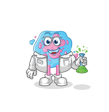 cell scientist character. cartoon mascot vector