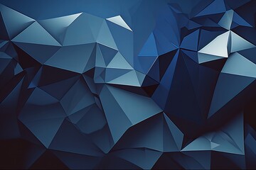 Abstract dark blue low poly background