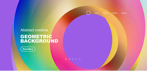 Circles minimal abstract background. Techno or business concept, pattern for wallpaper, banner, background, landing page, wall art, invitation, prints