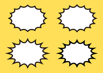 トゲトゲの吹き出しセット