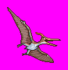 プテラノドンのピクセルアート © zukkyzukky