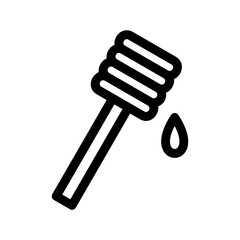 honey dipper icon or logo isolated sign symbol vector illustration - high quality black style vector icons
