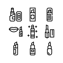 lipstick icon or logo isolated sign symbol vector illustration - high quality black style vector icons
