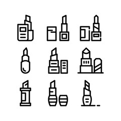 Obraz premium lipstick icon or logo isolated sign symbol vector illustration - high quality black style vector icons 