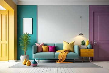 Modern and Minimalist White Living Room Interior - Spacious, Sleek and Serene with Natural Light and Open Concept Design, Home Decor and Inspiration generative ai 